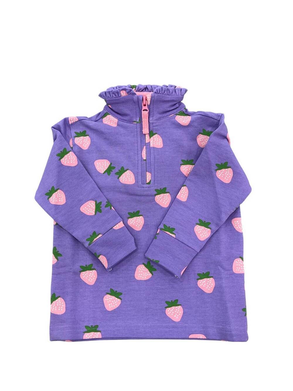 NEW THE BEAUFORT BONNET COMPANY kid's canter collar half zip sweatshirt in sanib